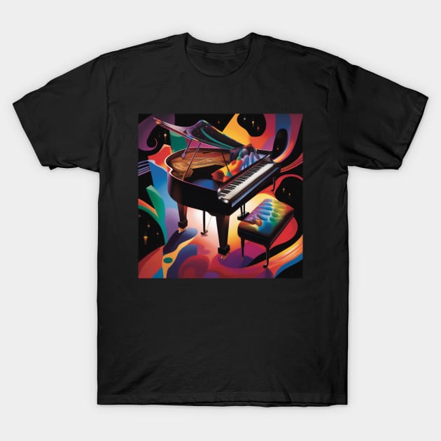 Abstract Image Of A Piano T-Shirt by Musical Art By Andrew